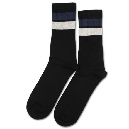 Democratique Socks Athletique Classique Stripes Black / Navy / Off White Democratique Socks Athletique Classique Stripes Black / Navy / Off White