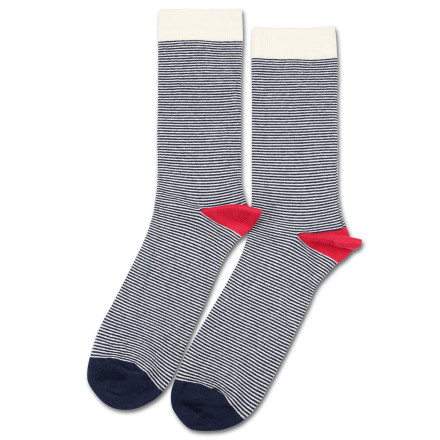 Democratique Socks Originals Ultralight Stripes 6-pack Navy - Off White - Pearl Red Democratique Socks Originals Ultralight Stripes 6-pack Navy - Off White - Pearl Red