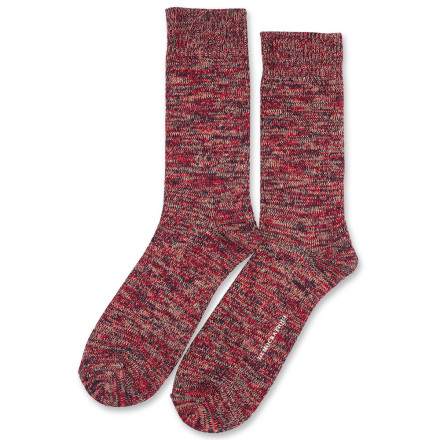 Democratique Socks Relax Chunky Flat Knit Supermelange 6-pack Navy - Pearl Red - Casual Sand Democratique Socks Relax Chunky Flat Knit Supermelange 6-pack Navy - Pearl Red - Casual Sand