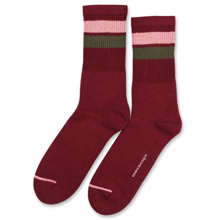 Democratique Socks Athletique Classique Stripes 6-pack Red Wine - Pale Skin - Army Democratique Socks Athletique Classique Stripes 6-pack Red Wine - Pale Skin - Army