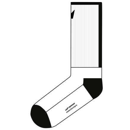 UNRIDDEN x Democratique Socks Athletique LOGO BLOCK Clear White / Black UNRIDDEN x Democratique Socks Athletique LOGO BLOCK Clear White / Black
