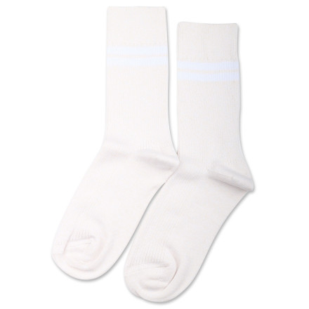 Democratique Socks Originals Rib Solid Stripes Off White / Clear White Democratique Socks Originals Rib Solid Stripes Off White / Clear White