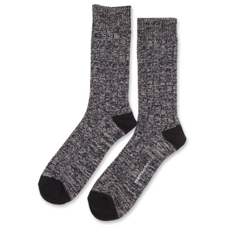 Democratique Socks Relax Fence Knit Supermelange 6-pack Black - Navy - Light Grey Melange