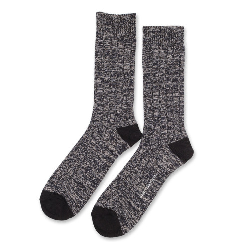 Democratique Socks (Size 36-40) Relax Fence Knit Supermelange 6-pack Black - Navy - Light Grey Melange