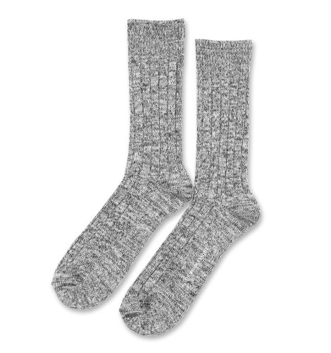 Democratique Socks (Size 36-40) Relax Heavy Rib Supermelange 6-pack Black - Warm Grey - Soft Grey - Off White