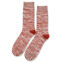 Democratique Socks Relax Twister Knit Supermelange 6-pack Burnt Rust - Off White