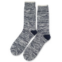 Democratique Socks Relax Twister Knit Supermelange 6-pack Navy - Off White