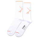 YKIKI x Democratique Socks Athletique Classique Motif Clear White/Light Salmon/Poolside Green 6-pack