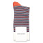 Democratique Socks Originals Ultralight Stripes 6-pack Dark Ocean Blue - Dusty Orange - Army - Off White