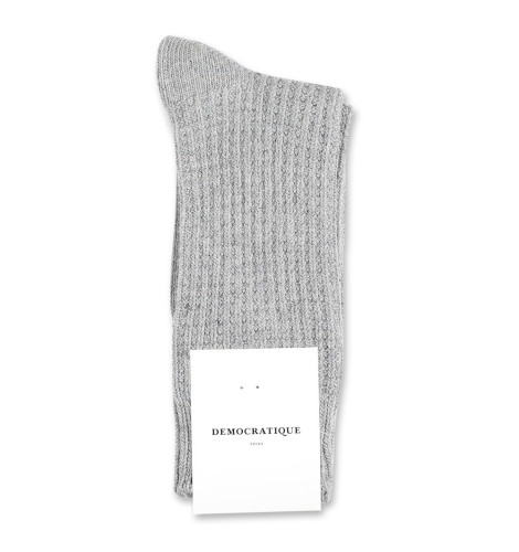 Democratique Socks Relax Waffle Knit Supermelange 6-pack Light Grey Melange