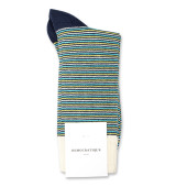 Democratique Socks Originals Ultralight Stripes 6-pack Navy / Yellow Sun / Swimmingpool / Off White
