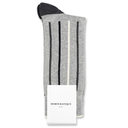 Democratique Socks Originals Latitude Striped 6-pack Light Grey Mel. / Off White / Black / Charcoal Mel.