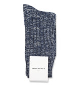 Democratique Socks Relax Schooner Knit Supermelange 6-pack Navy / Shaded Blue / Off White