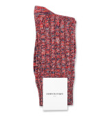 Democratique Socks Relax Schooner Knit Supermelange 6-pack Heavy Emerald / New Red / Okker Orange / Off White