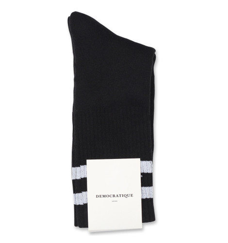 Edwin Jeans x Democratique Socks Athletique THIS IS THE LIFE Black / Clear White