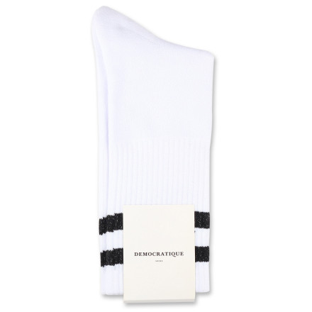 Edwin Jeans x Democratique Socks Athletique THIS IS THE LIFE Clear White Black