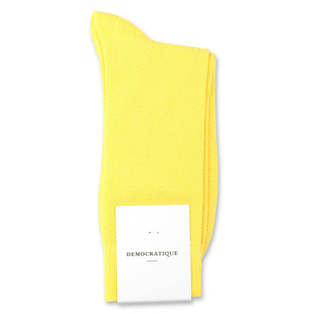 Democratique Socks Originals Champagne Pique 6-pack Bright Yellow