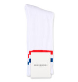 Democratique Socks Athletique Classique Football Stripes White / Blue / Red