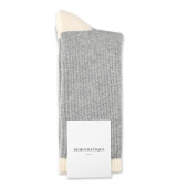 Democratique Socks Athletique Classique 80s Rib 6-pack Light Grey Melange / Off White