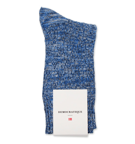 Democratique Socks Relax Starstruck Knit Supermelange 6-pack Adams Blue / Navy / Off White