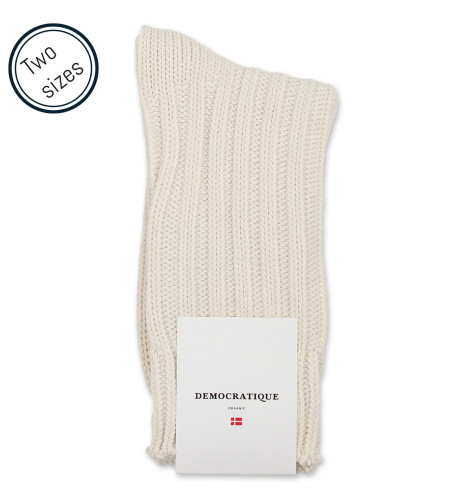 Democratique Socks Relax Chunky Rib Knit 6-pack Off White