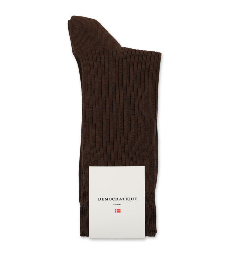 Democratique Socks Originals Fine Rib 6-pack Hot Chocolate