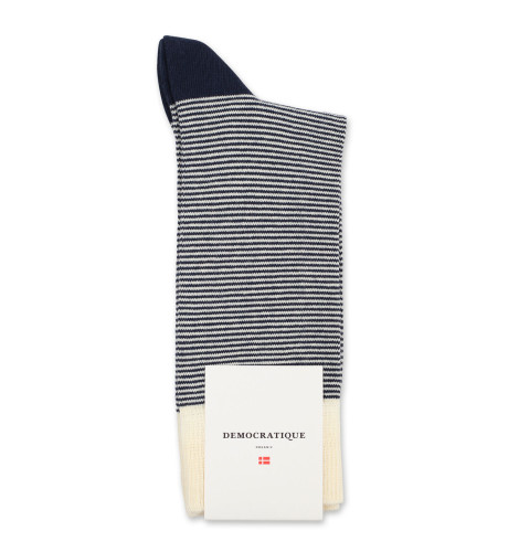 Democratique Socks Originals Ultralight Stripes 6-pack Navy / Off White