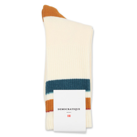 Democratique Socks Athletique Classique Stripes 6-pack Off White / Honey / Light Rosso / Benzin / irr
