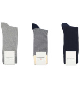 Democratique Socks OF 3-pack 10 - 12x3-pack NAVY / OFF WHITE / LIGHT GREY MELANGE