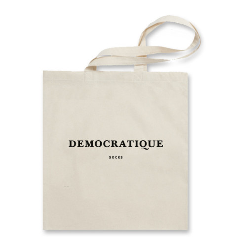 Democratique Socks Organic Cotton Tote Bag Off White - GOTS Certified