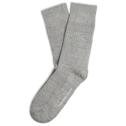 Democratique Socks Relax Waffle Knit Supermelange 6-pack Light Grey Melange