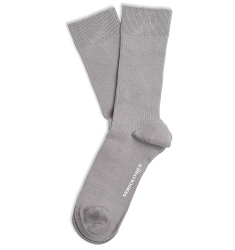 Democratique Socks Originals Fine Rib 6-pack Stone