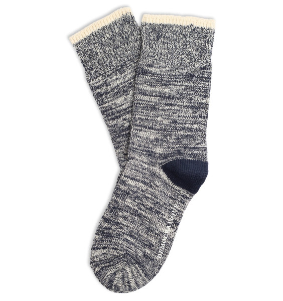 Democratique Socks (Size 36-40) Relax Twister Knit Supermelange 6-pack Navy - Off White